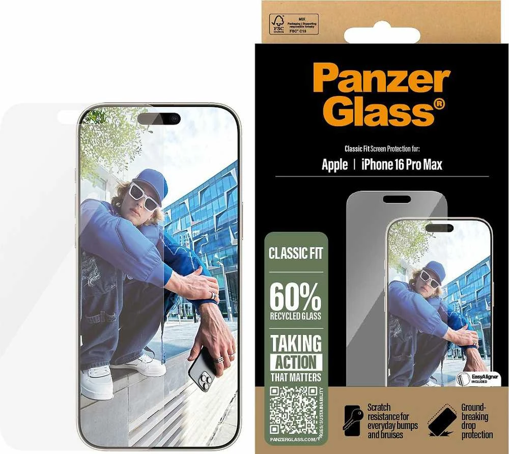 Panzer Glass PanzerGlass ekrano apsauga Apple iPhone 16 Pro Max, Classic Fit (skaidri)