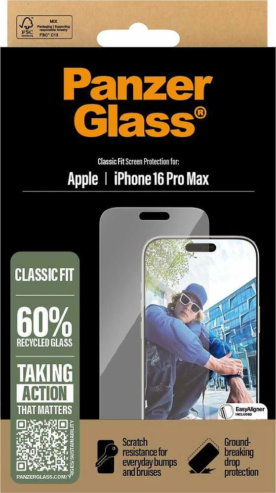 Panzer Glass PanzerGlass ekrano apsauga Apple iPhone 16 Pro Max, Classic Fit (skaidri)