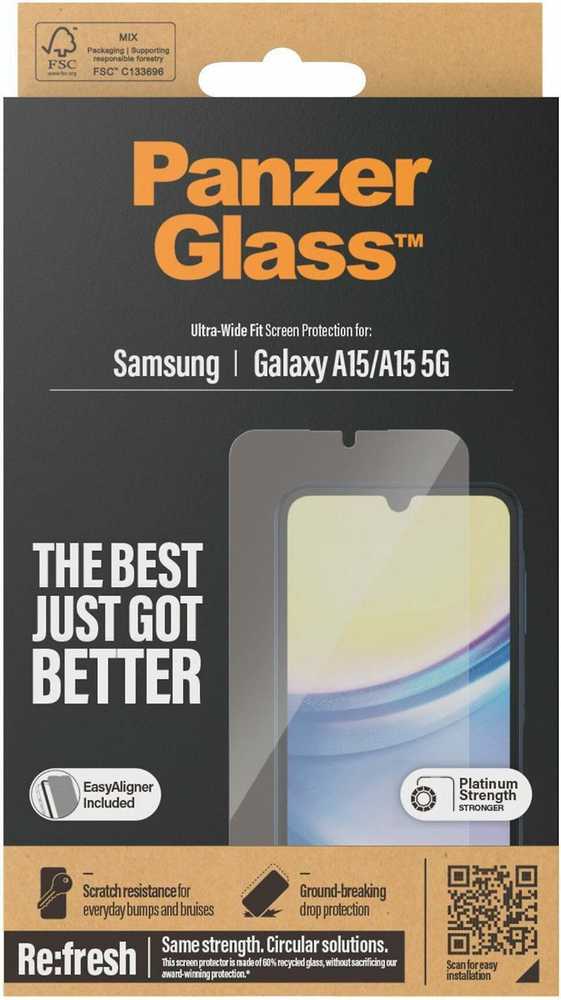 Panzer Glass PanzerGlass Ultra-Wide Fit Apsauginis stiklas Samsung Galaxy A15 / A15 5G