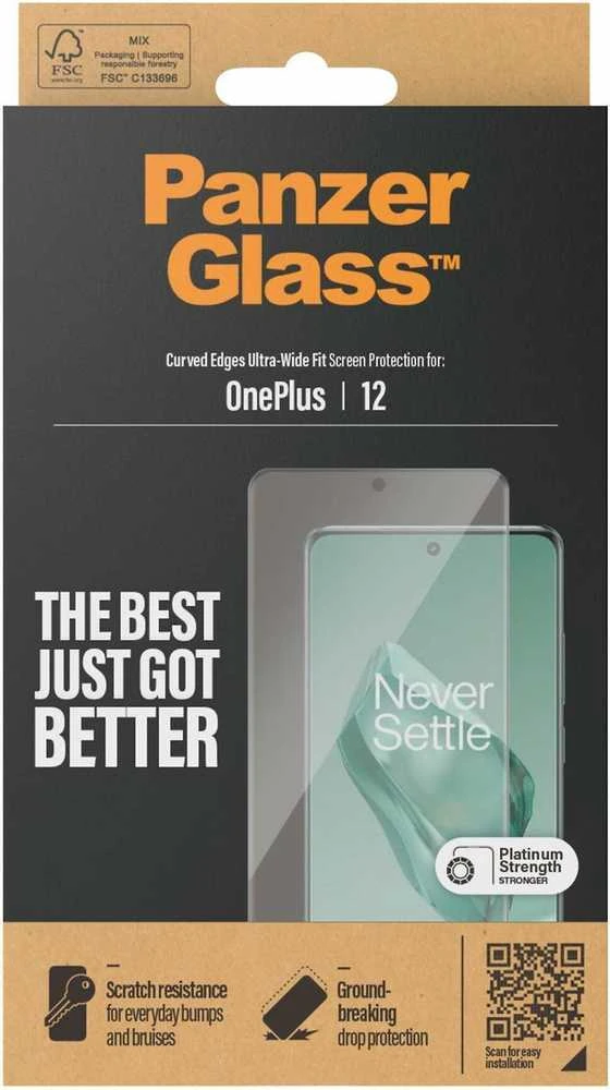 Panzer Glass „PanzerGlass“ – ekrano apsauga – „OnePlus 12“ – itin platus pritaikymas