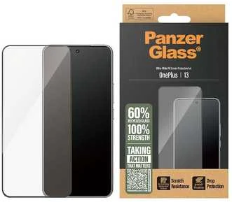 Panzer Glass „PanzerGlass PanzerGlass ®“ ekrano apsauga su juodu rėmeliu „OnePlus 13“ | Itin platus pritaikymas, „OnePlus“, „OnePlus - 13“, sausas klijavimas, atsparus įbrėžimams, atsparus smūgiams, permatomas, 1 vnt.