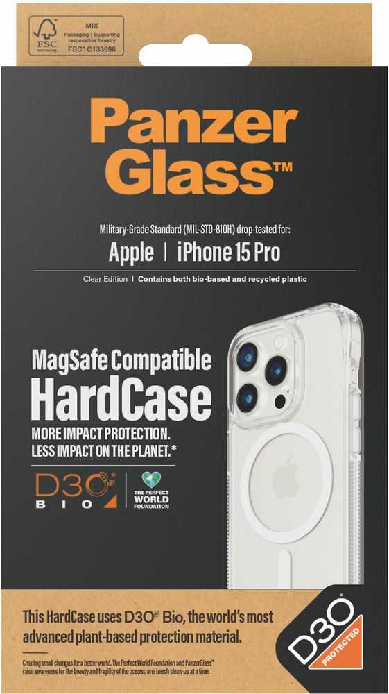 Panzer Glass PanzerGlass™ HardCase MagSafe Suderinamas su D3O iPhone 15 Pro