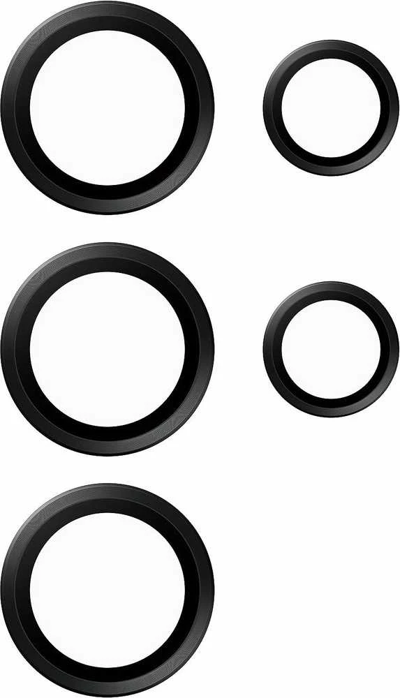 Panzer Glass Apsauginis stiklas 5D Samsung Galaxy S24 Ultra PanzerGlass Hoops kameros apsauga Hoop Optic Rings 1209 juodos spalvos