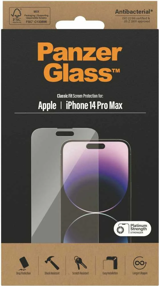 Panzer Glass PanzerGlass | Ekrano apsauga | Apple | iPhone 14 Pro Max | Stiklas | Skaidrus | Klasikinis tinka