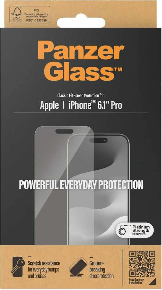 Panzer Glass PanzerGlass | Ekrano apsauga | iPhone | iPhone 15 pro | Grūdintas stiklas | Aišku