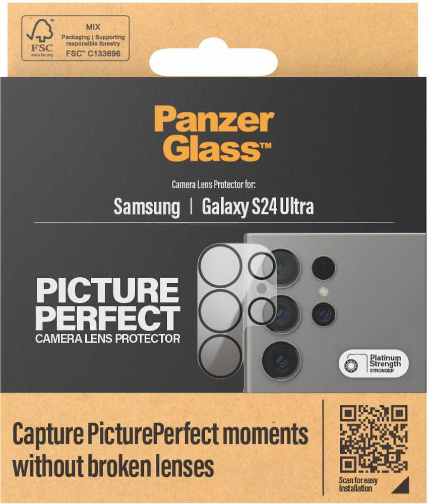 Panzer Glass Apsauginis stiklas telefono kamerai Samsung Galaxy S24 Ultra PanzerGlass Picture Perfect Kameros Lens (1206)