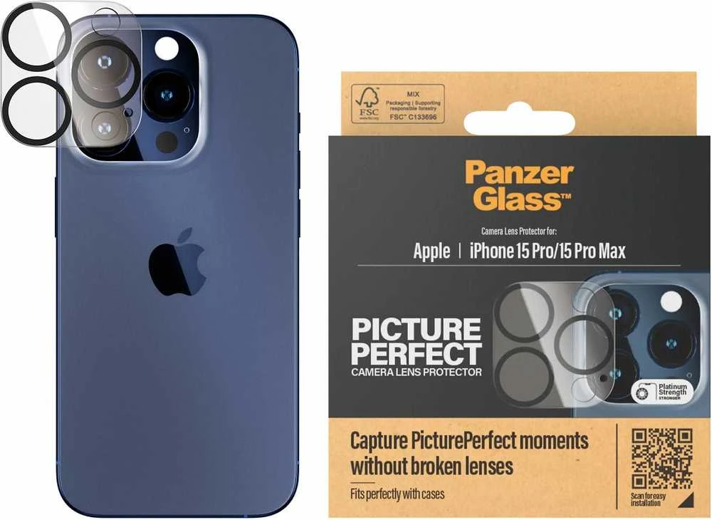 Panzer Glass PanzerGlass | PicturePerfect | Objektyvo apsauga | Apple | iPhone 15 Pro / 15 Pro Max | Stiklas | Juodas