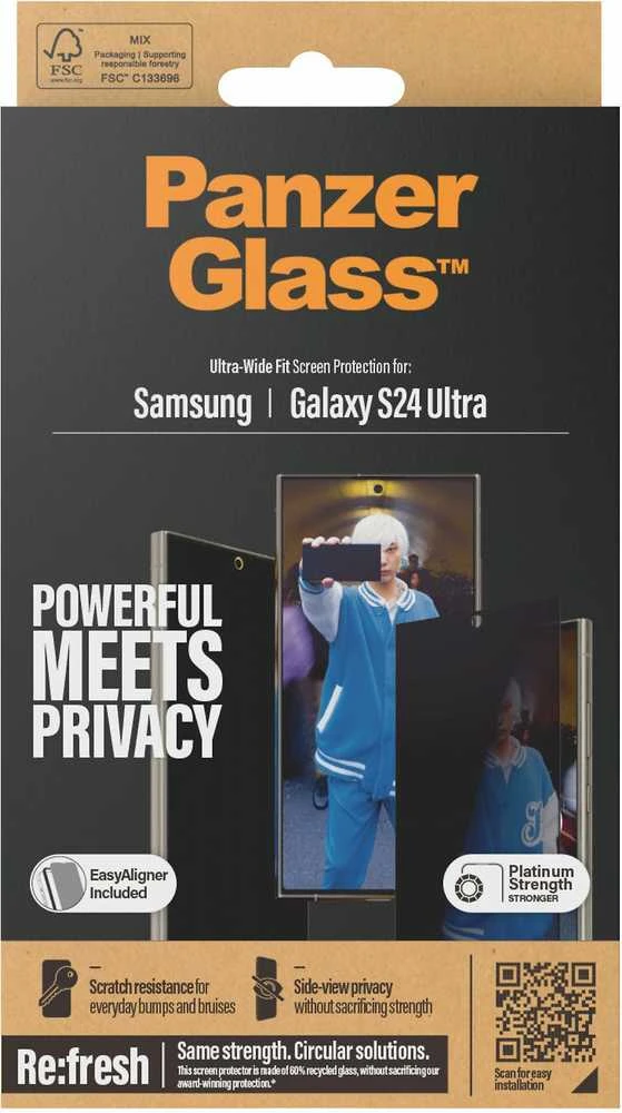 Panzer Glass PanzerGlass Privatumo ekrano apsauga Samsung Galaxy S 2024 Ultra | Itin platus pritaikymas wA | PanzerGlass