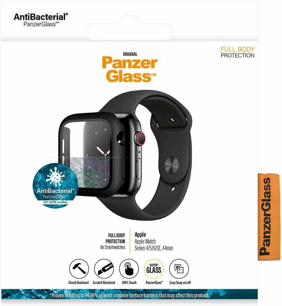 Panzer Glass PanzerGlass Viso korpuso Apple Watch Series 4/5/6/Se 44mm ekrano apsauga, Juoda