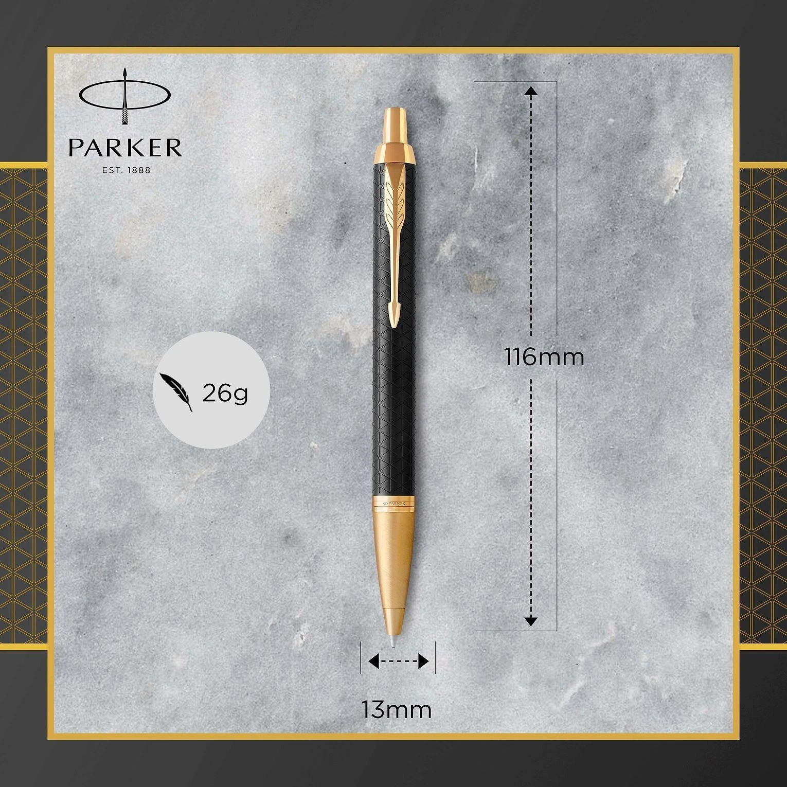 Automatinis tušinukas Parker IM Premium Juodas/Gold GT