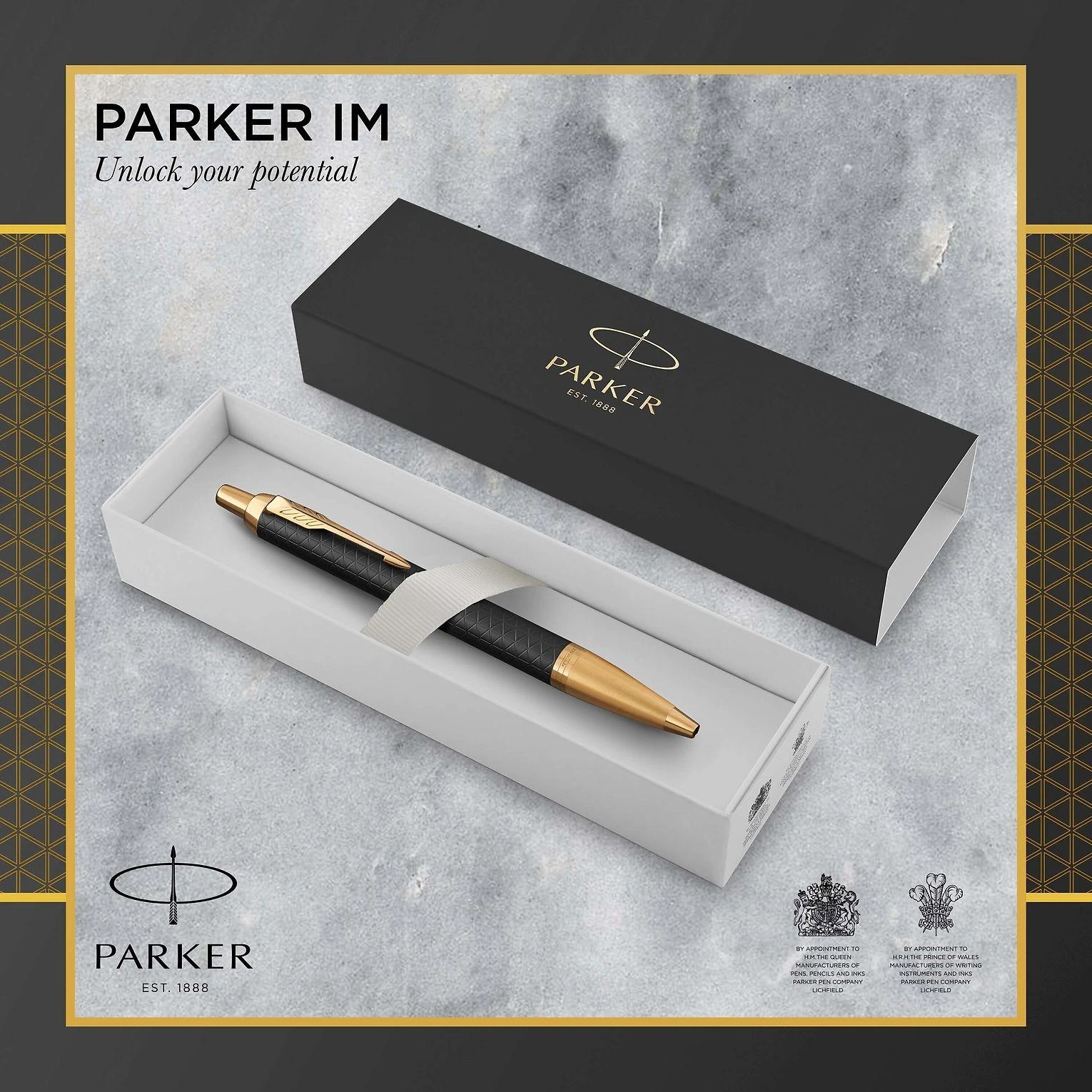 Automatinis tušinukas Parker IM Premium Juodas/Gold GT