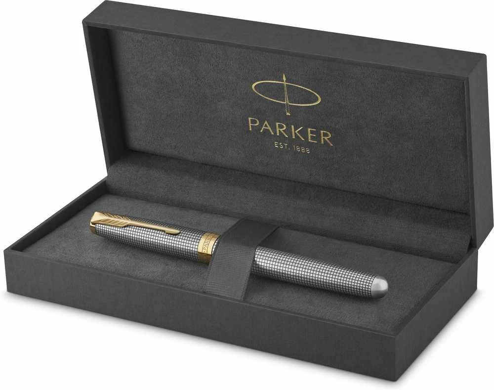 Plunksnakotis Parker Sonnet Premium Chiselled Sidabrinis GT (F) - 1931489