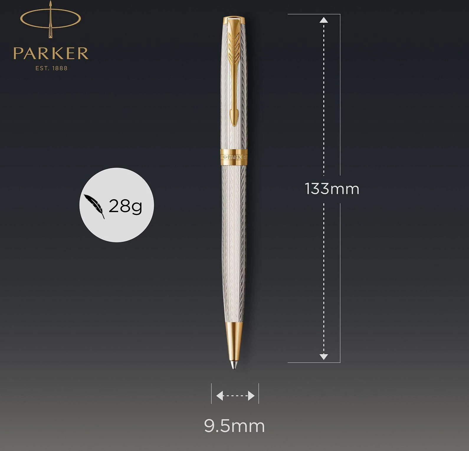 Tušinukas Parker Sonnet Premium Sidabrinis Mistral GT – 2119796