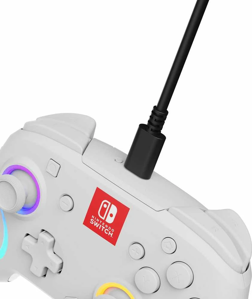 PDP belaidis valdiklis „Afterglow Wave Nintendo Switch“, baltas