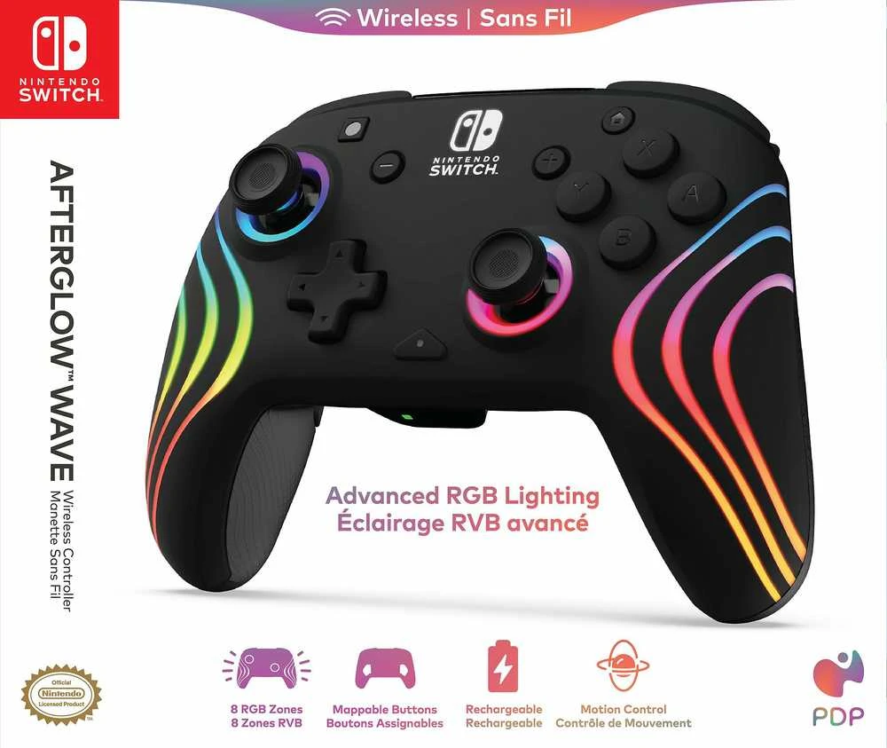 PDP Gaming Afterglow Wave Enhanced Laidinis valdiklis skirtas XBOX Series X|S, One, PC | Juoda