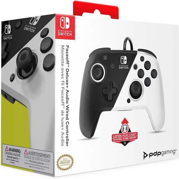 Pad PDP Faceoff Deluxe+ Audio Juodas/Baltas (500-134-EU-BW)