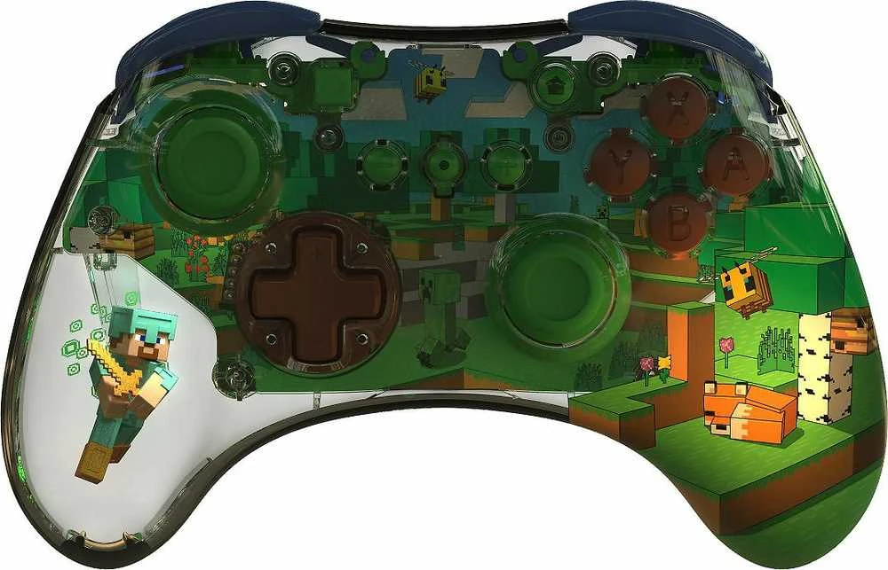 PDP REALMz Belaidis valdiklis skirtas Nintendo Switch - Minecraft Steve -Forest Biome