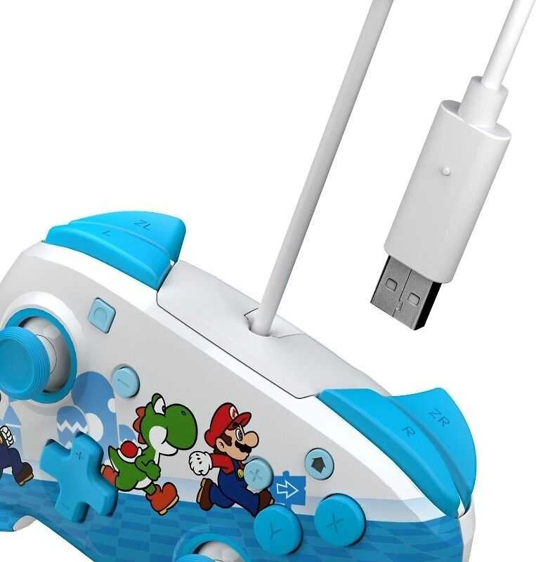 PDP REMATCH Laidinis valdiklis skirtas Nintendo Switch | Mario Escape | Mėlyna/Balta