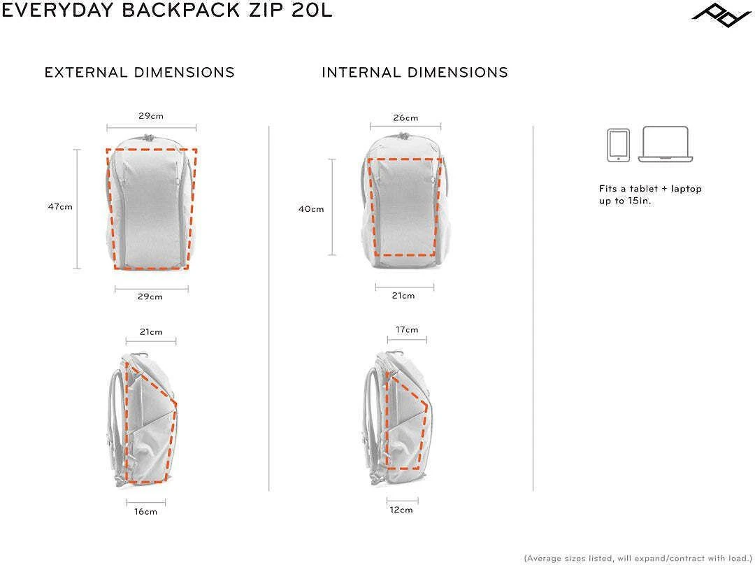 Peak Design Everyday kuprinė Zip V2 20L, juoda