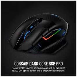 Corsair Dark Core RGB PRO belaidė žaidimų pelė, Juoda