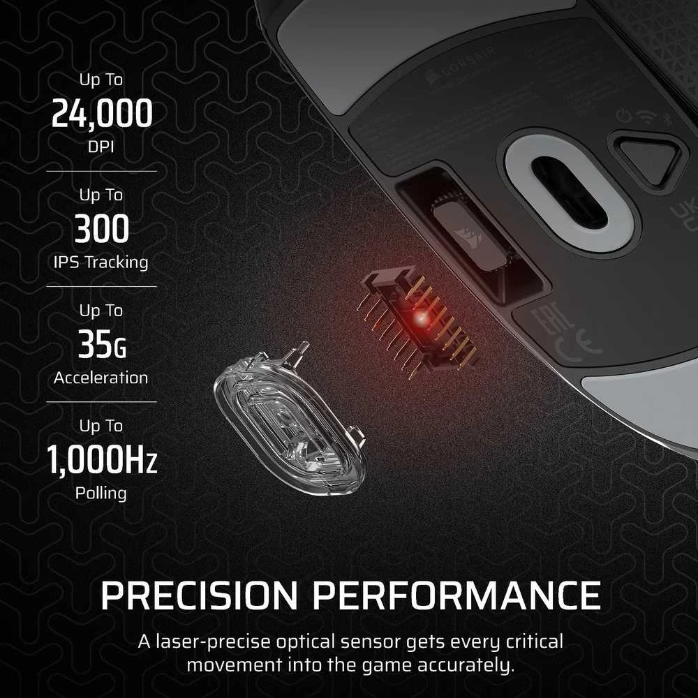 CORSAIR M55 Belaidė pelė žaidimams 24000 DPI Juodas