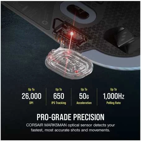 CORSAIR M75 WIRELESS Lightweight RGB Pelė žaidimams - Juodas