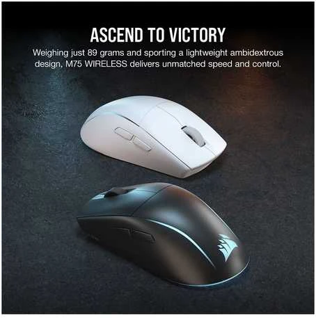 CORSAIR M75 WIRELESS Lightweight RGB Pelė žaidimams - Juodas