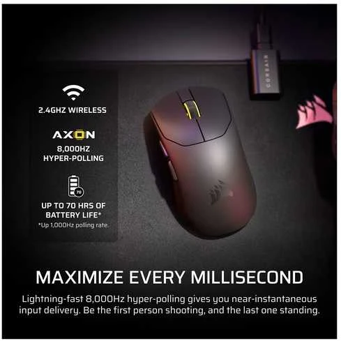 CORSAIR SABRE v2 PRO ULTRALIGHT Belaidė pelė žaidimams Baltas