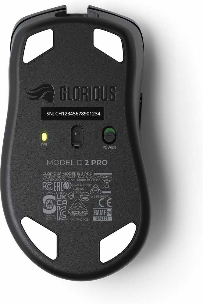 Pelė Glorious Model D 2 PRO belaidė, 1K Polling - juodos spalvos