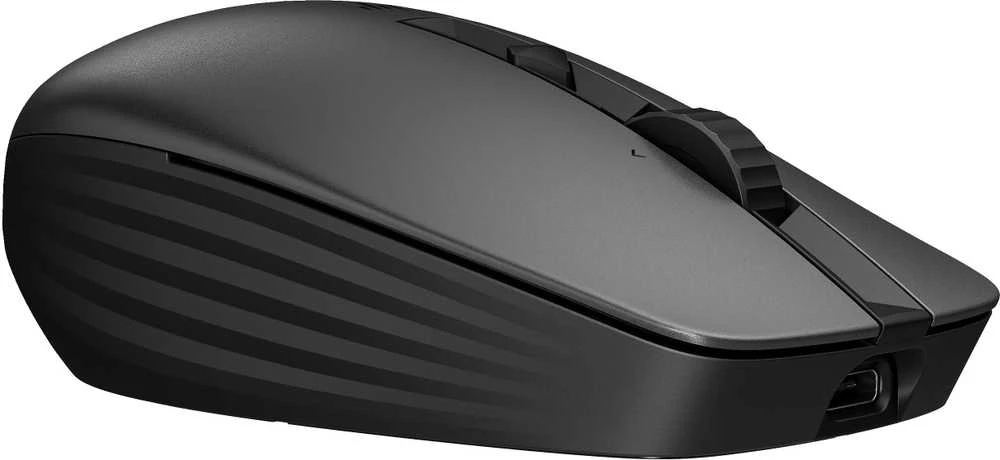 Hewlett Packard (HP) HP 715 Belaidė „Bluetooth“ pelė – daugiafunkcinė, programuojama, 4 krypčių slinkties, įkraunama – juoda