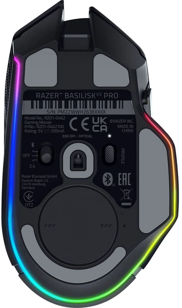 Pelė Kaytetyt Tuotteet Käytetty Razer Basilisk V3 Pro langaton pelihiiri, musta