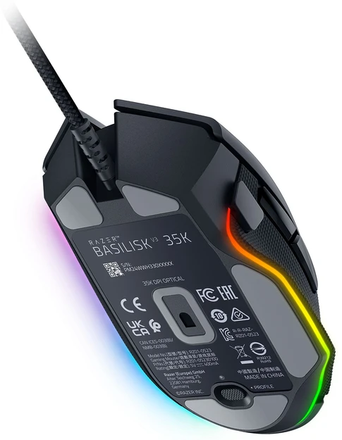 Pelė Kaytetyt Tuotteet Käytetty Razer Basilisk V3 35K pelihiiri, musta