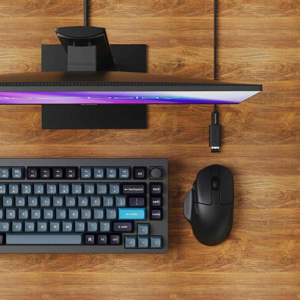 Keychron M7 Wireless Juodas (Juoda) Belaidė Žaidimų Pelė