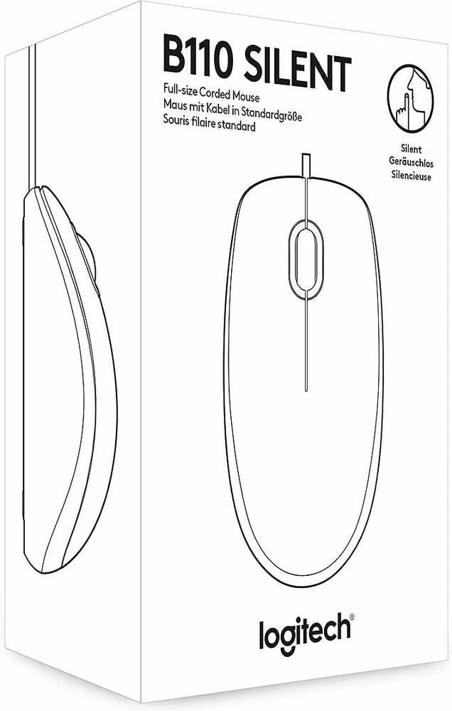 Pelė Logitech B110 Silent, Juoda