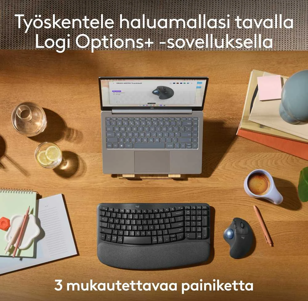 „Logitech M575S“ belaidė rutulinė pelė
