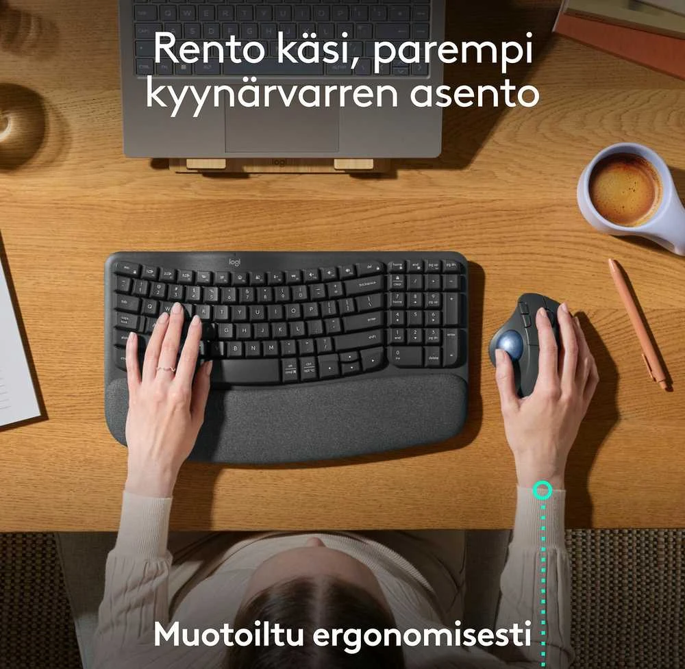 „Logitech M575S“ belaidė rutulinė pelė