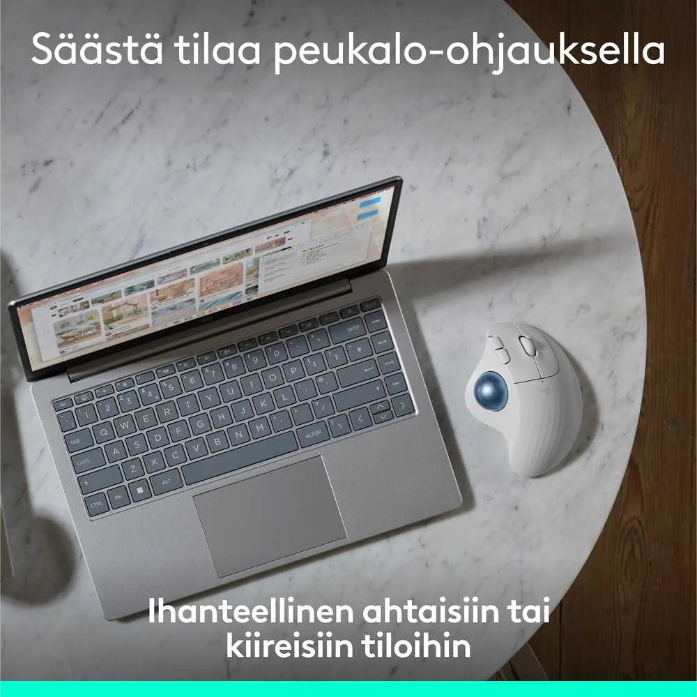 „Logitech M575S“ belaidė pelė „Balta“