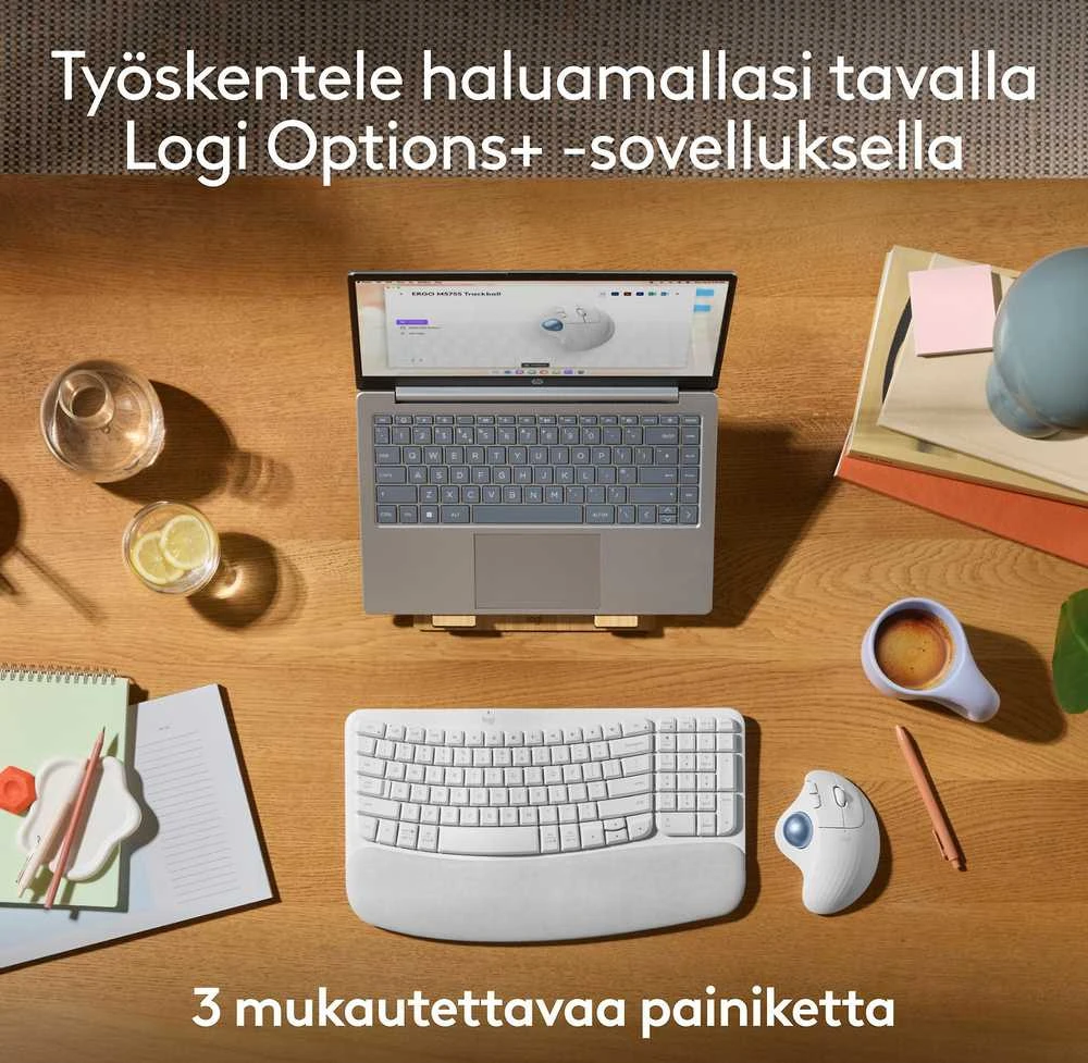 „Logitech M575S“ belaidė pelė „Balta“