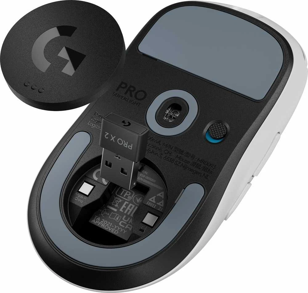 Žaidimų pelė Logitech G Pro X Superlight 2, balta (dešiniarankiams)