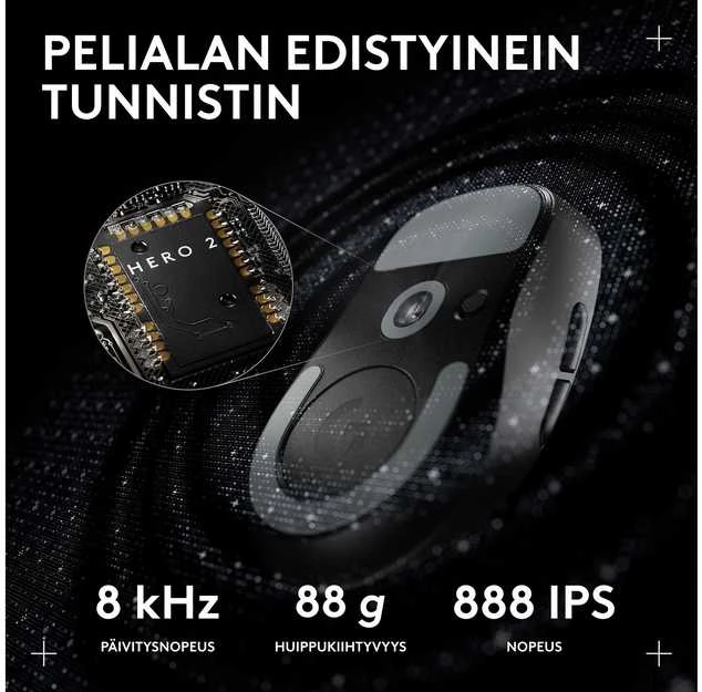 Logitech G PRO X SUPERLIGHT 2c LIGHTSPEED Wireless Belaidė Žaidimų Pelė | Juodas