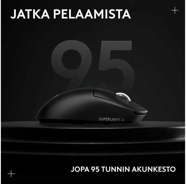 Logitech G PRO X SUPERLIGHT 2c LIGHTSPEED Wireless Belaidė Žaidimų Pelė | Juodas