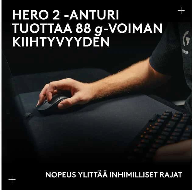 Logitech G PRO X SUPERLIGHT 2c LIGHTSPEED Wireless Belaidė Žaidimų Pelė | Juodas