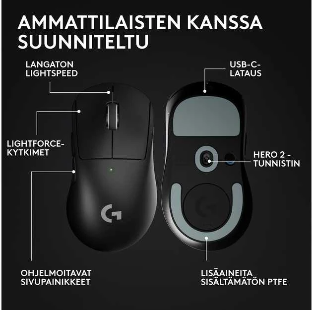 Logitech PRO X S LGT 2 DEX Pelė TORPEDO - EMSNO LANGEWR2I-934BLACKRTL