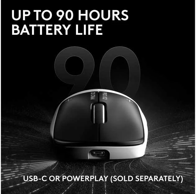 Logitech G PRO X2 SUPERSTRIKE LIGHTSPEED Wireless Belaidė Žaidimų Pelė | Lunar Eclipse