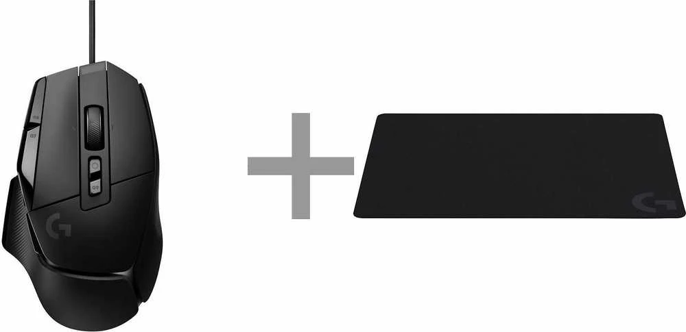 LOGITECH G502 X Pelė žaidimams - Juodas - USB + G240 Pelė kilimėlis