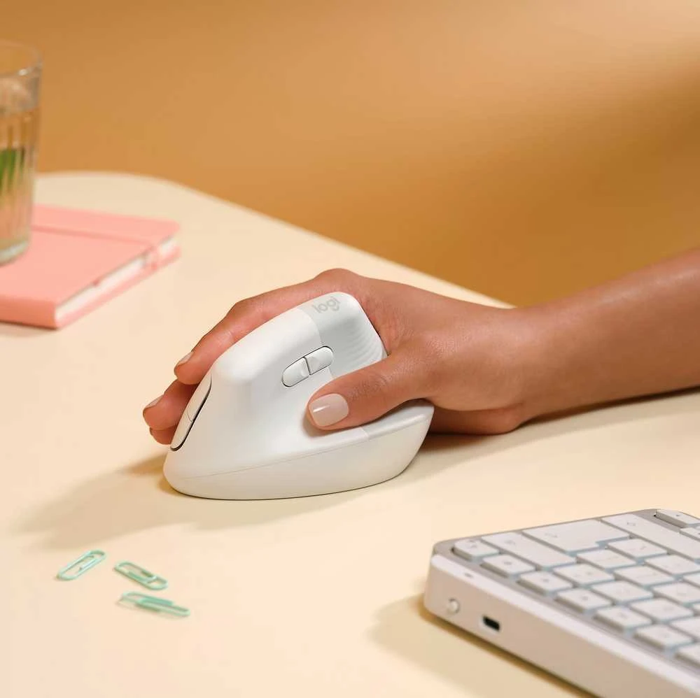 Kompiuterinė pelė Logitech Lift for Mac, Baltos spalvos