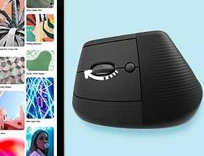 Kompiuterinė pelė Logitech Lift Left, Grafito spalvos