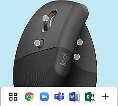 Kompiuterinė pelė Logitech Lift Left, Grafito spalvos