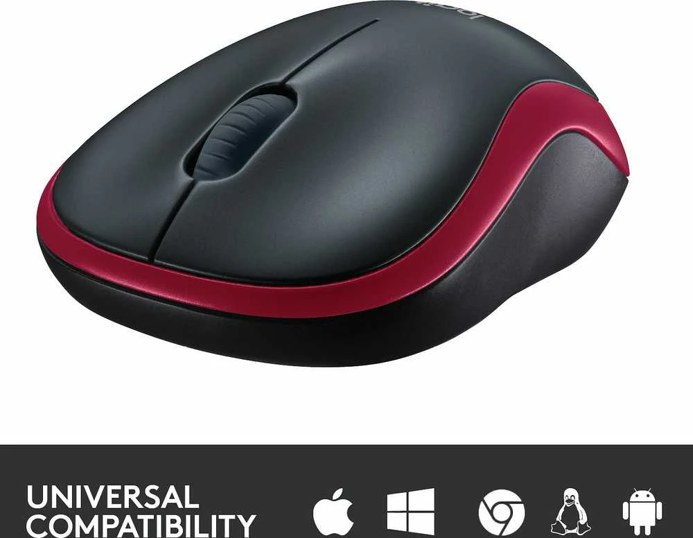 Bevielė pelė Logitech M185. Raudona