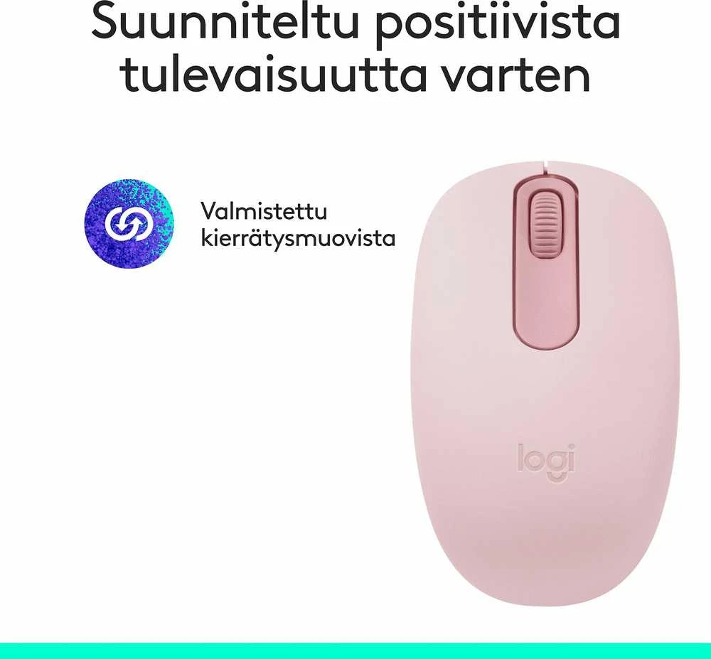 LOGITECH M196 Bluetooth pelė – ROSE – BT – EMEA28i-935